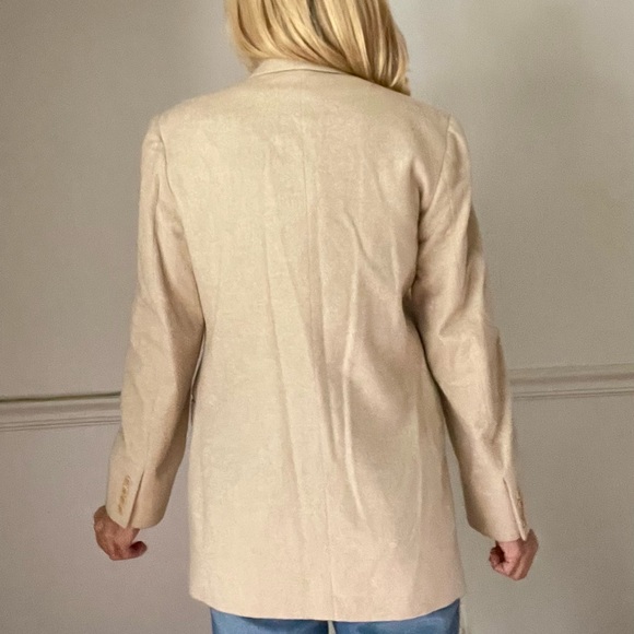 Vintage Ralph Lauren Purple Label Camel Tan Cashmere Four Button Coat Blazer - Picture 4 of 15